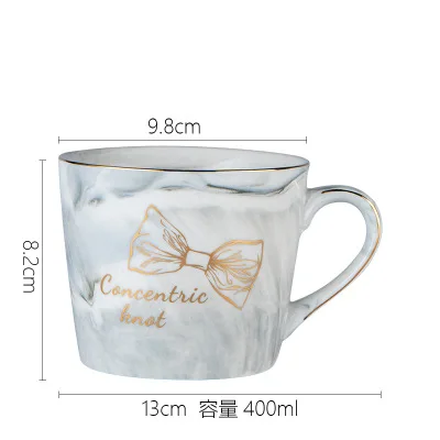10 Marble Ceramic Mug Handpainted Gold Monogram Natural Marble Porcelain Coffee Mug Pink Gold Inlay Cup Creative Wedding Gift - Цвет: 10