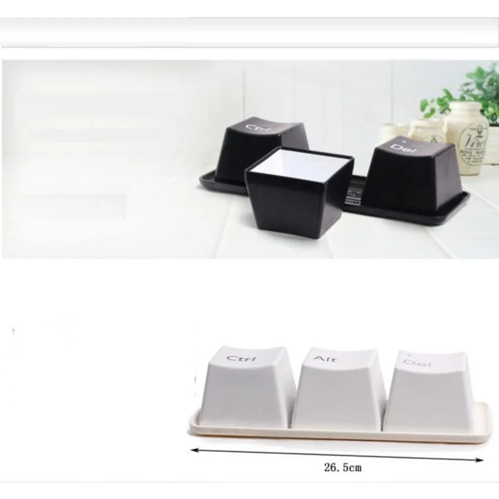 Творческая чашка чайный набор клавиатура модные чашки черный цвет клавиши дель