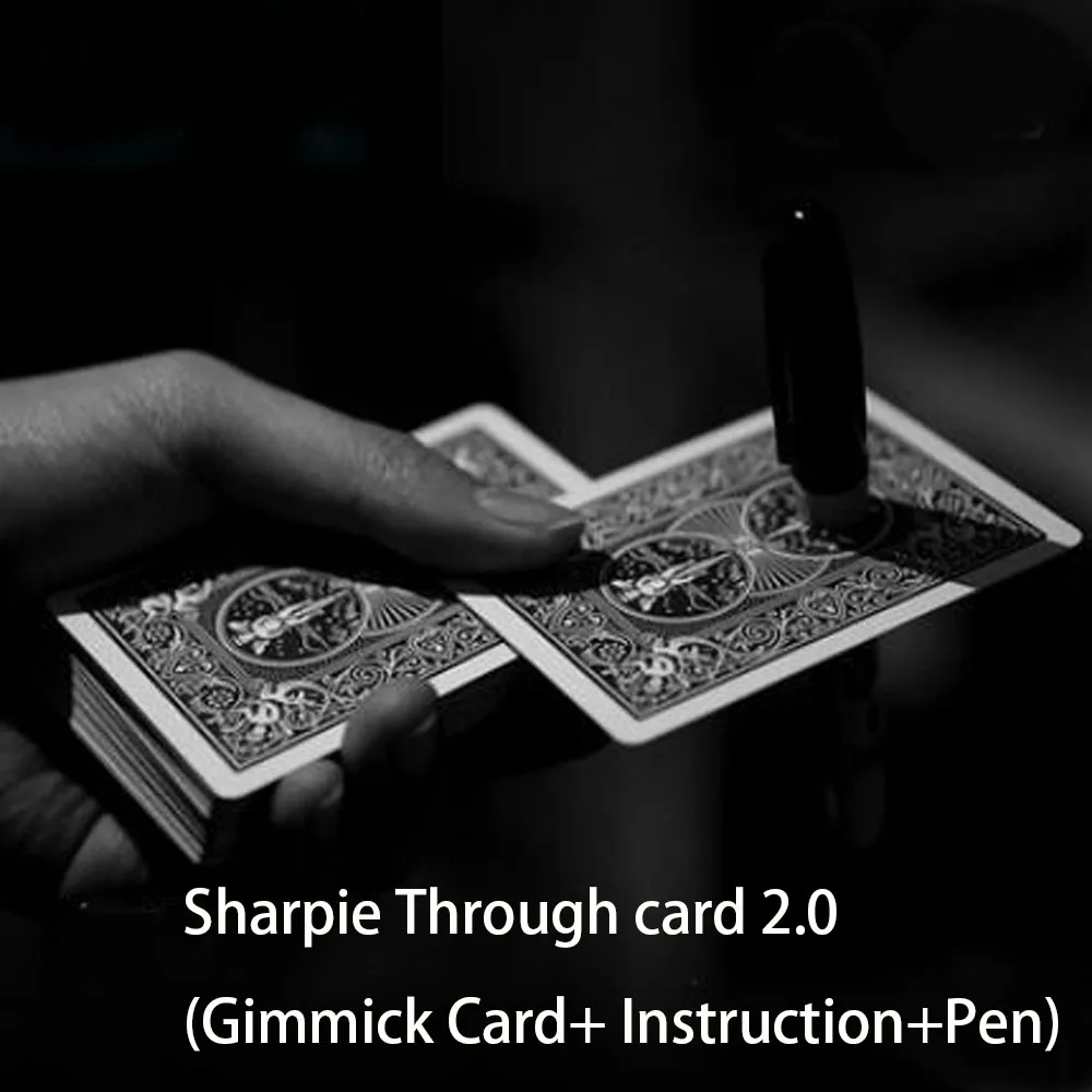 Sharpie через карту 2 0 (Мерцающая карта + Инструкция ручка) волшебные трюки сцена