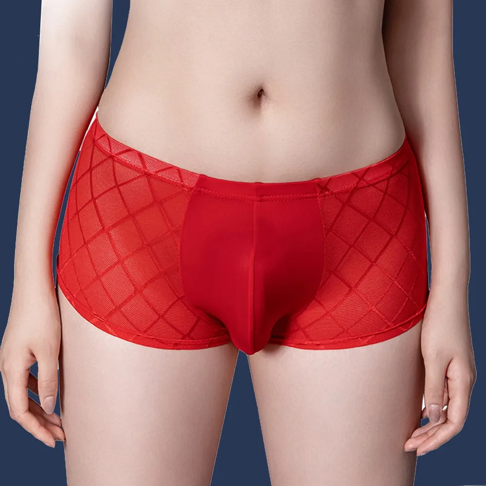 

Glossy Underwear nylon spandex panties for men See Through Shiny Shorts Stretch Clothes Men's Briefs Male Sexy U Pouch Panties