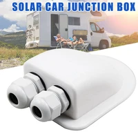 abs junction box car waterproof junction box double cable entry gland solar double cable entry rv solar panel auto accessories