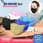 Elough FFP2 CE 3D Защитная маска для лица kn95, 4-слойная тушь FFP3