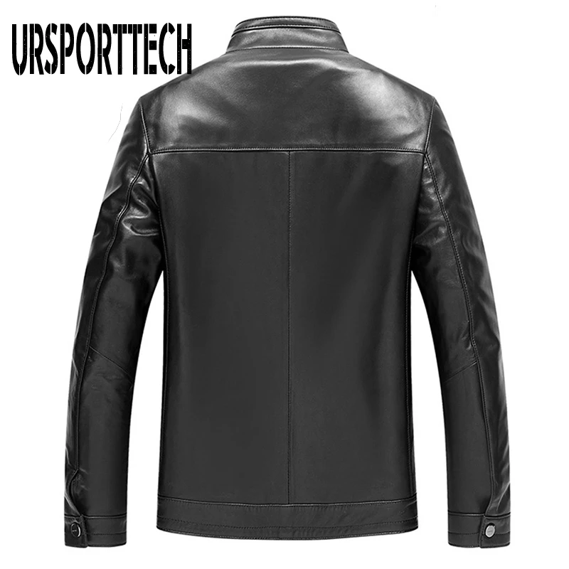 Демисезонная брендовая новая куртка из искусственной кожи мужская кожаная для