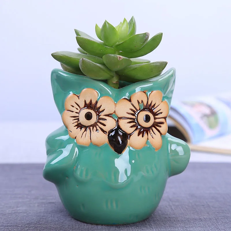 Сказочные Садовые принадлежности цветок украшение горшков керамическая сова