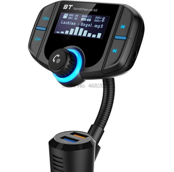 От DHL или Fedex 20 штук Bluetooth FM передатчик Беспроводной радио адаптер автомобильный