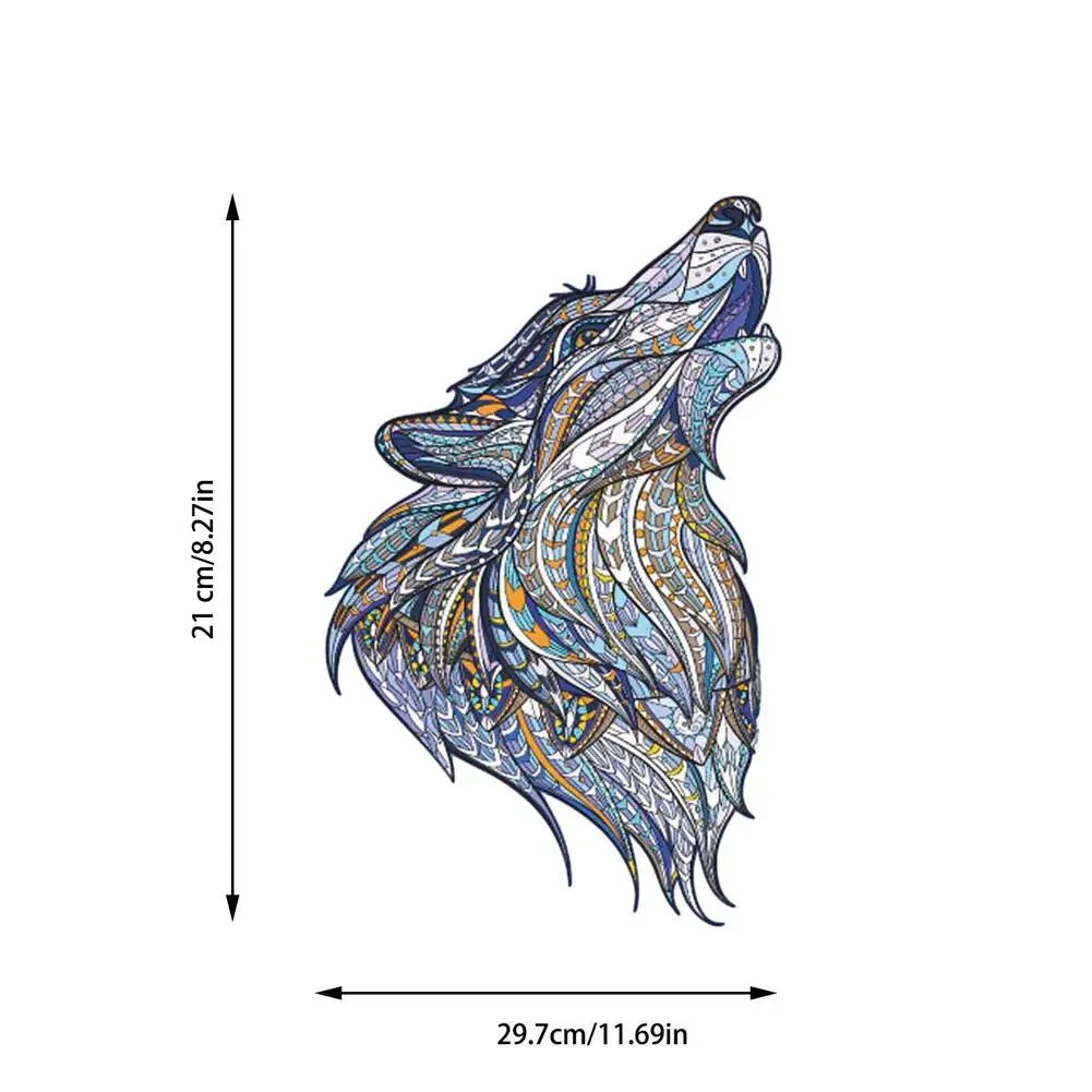 Creativity Jigsaw Puzzle High-quality Basswood Unique Lion Wolf Shape Animal Fun Game Gift For Adults Kids | Игрушки и хобби