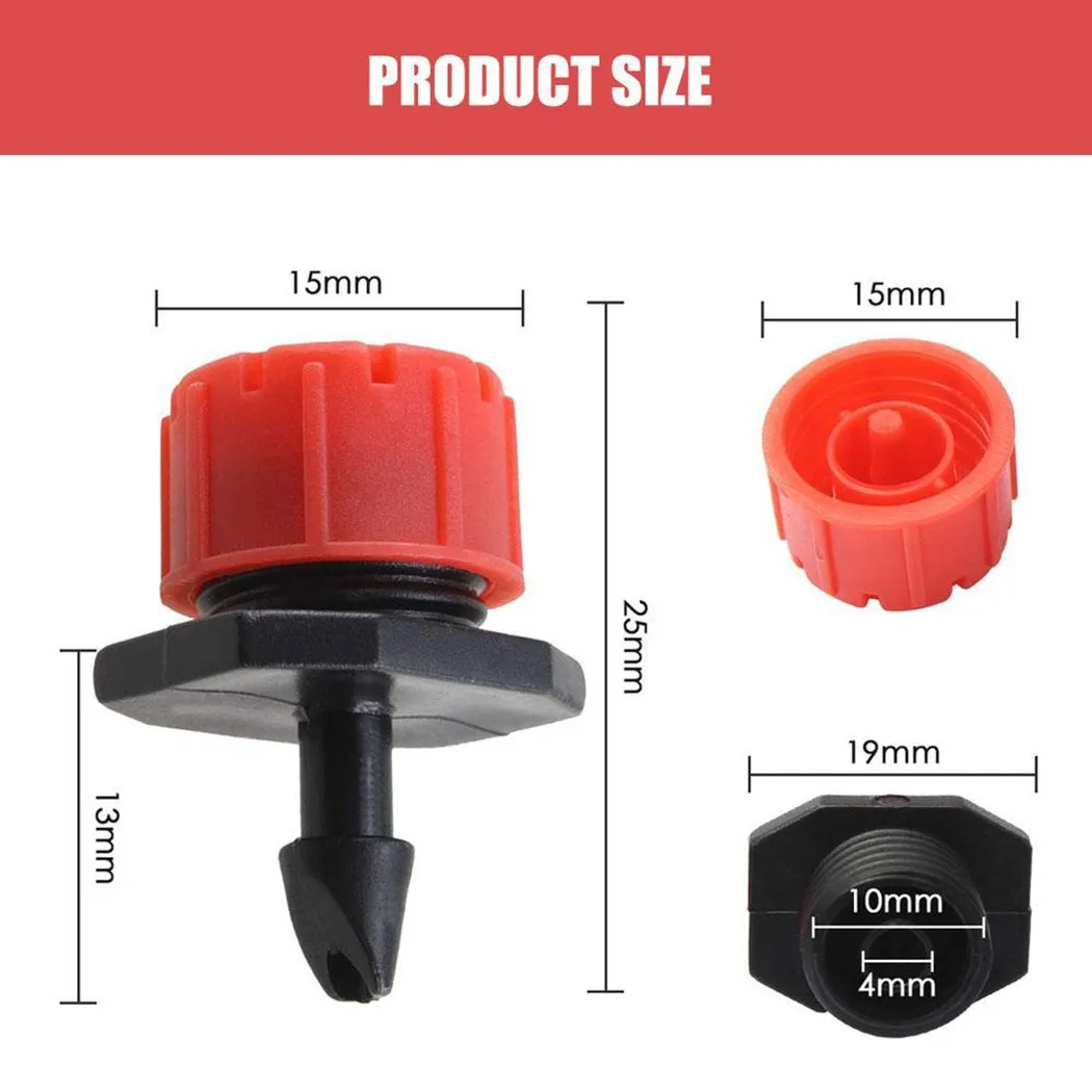 

1/4 Inch Hose Sprinklers 8 Spray Hole Micro Dripper Adjustable For Agriculture