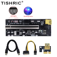 tishric 1610pcs pcie riser 009s plus pci e 16x riser card ver009c plus video card extension cable adapter pci express riser