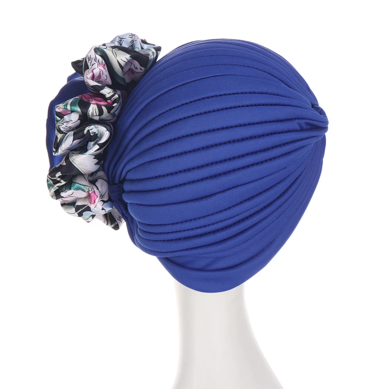 

Woman Big Flower Turban Cap Muslim Hijab Scarf Cotton Headscarf Cap Hair Accessories Islamic Under scarf Bonnet Beanie Hat Hijab
