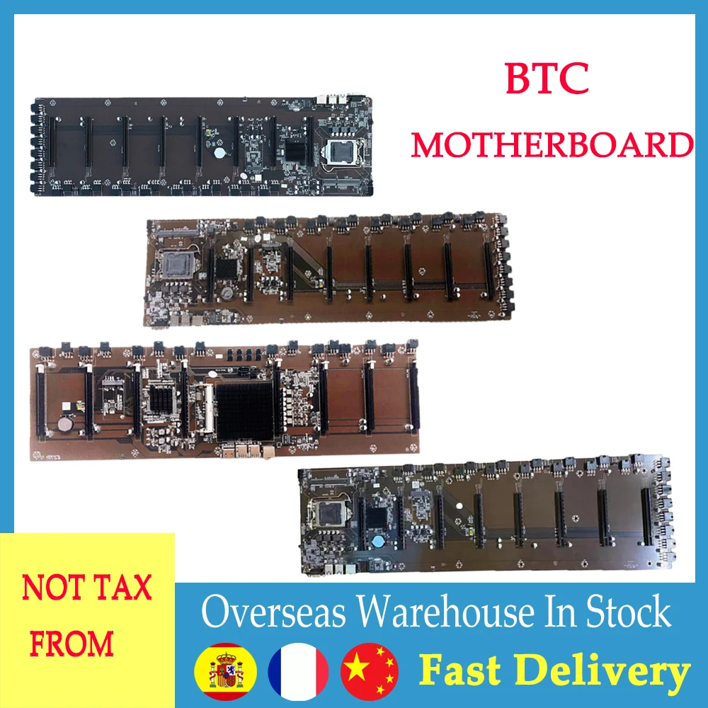 

HM65+847/B75-ETH/B85 BTC/BTC-B75 Motherboard Integrated CPU BTC Minging Machine 8 Card Slots DDR3 Memory Motherboard