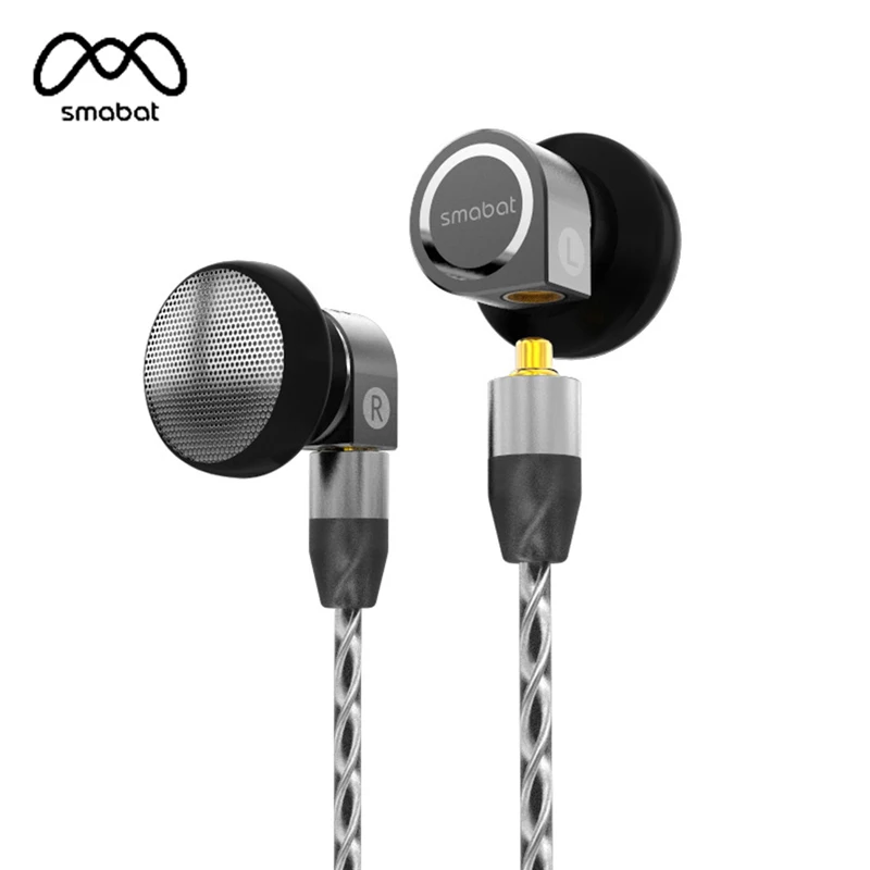 Gray no microphone Smabat M1 Pro вкладыши наушники HiFi с ЧПУ металлические наушники 14,2 мм Динамический драйвер Sub флагманский 32 Ом Съемная замена кабеля MMCX с серебряным покрытием кабель запатентованная Лабиринт Дизайн M1Pro MX980 - Цвет: Gray no microphone