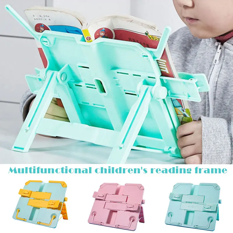 

Adjustable Book Stand Height and Angle Adjustable Book Holder with Page Paper Clips for Big Heavy Textbooks Music Books