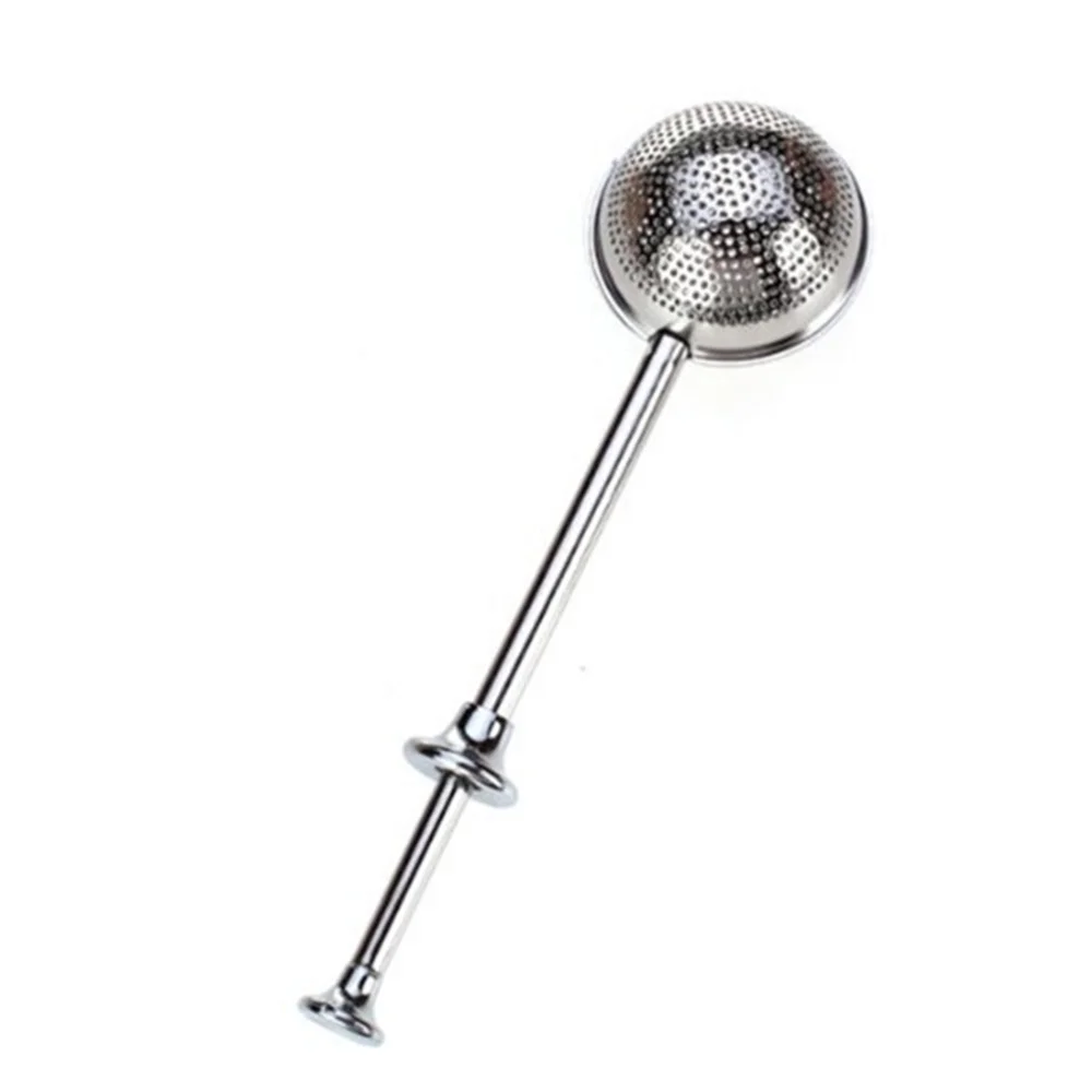 

Shaped Stainless Steel Push Style Tea Infuser Strainer (Silver)