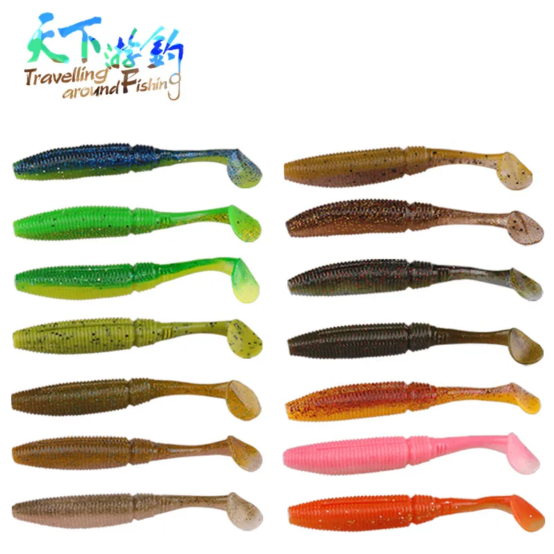 5 шт. мягкие силиконовые наживки с Т-образным хвостом 95 мм 8 г | Спорт и развлечения