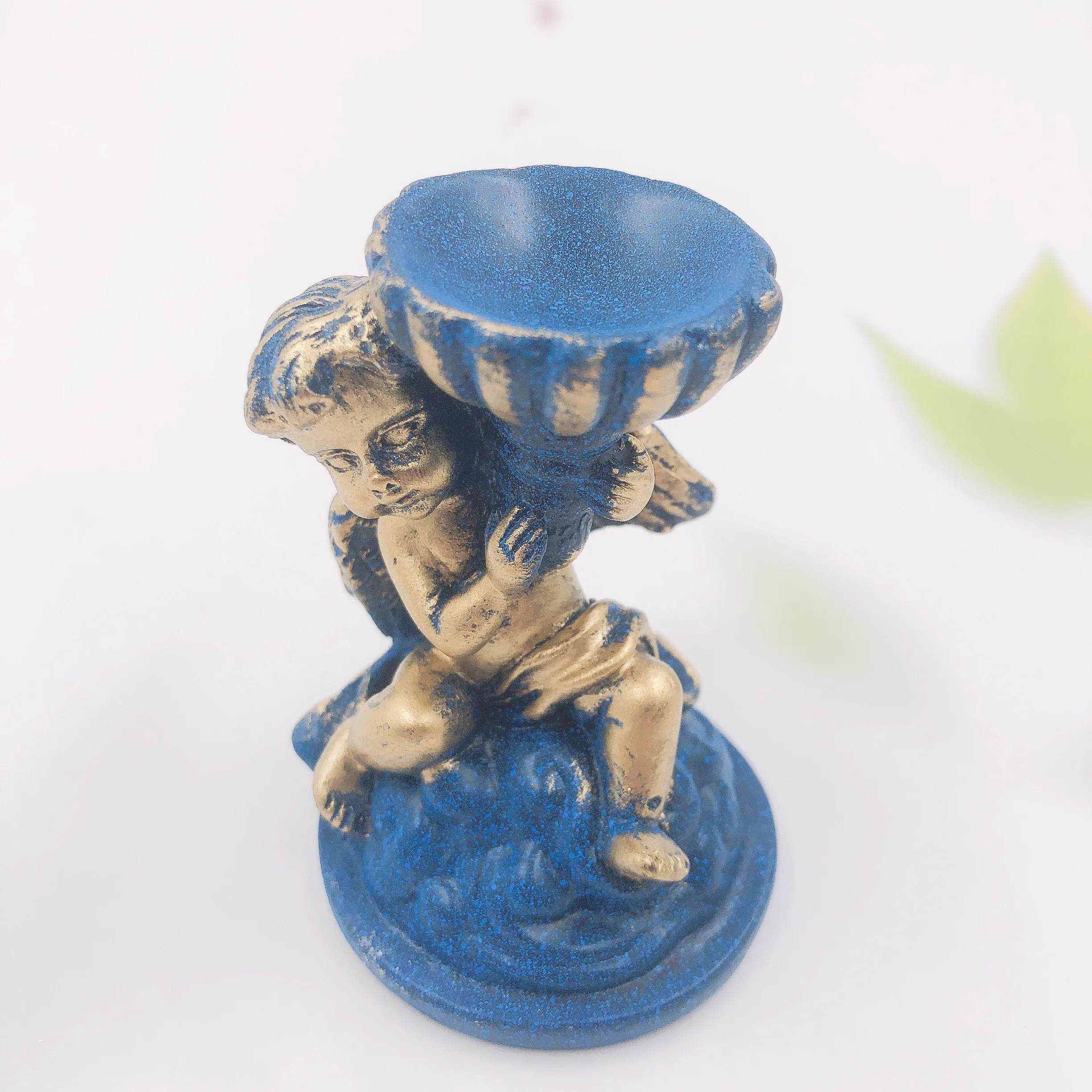 

Resin Baby Angel Shape Sphere Holder Ball Sand Home Room Office Decoration