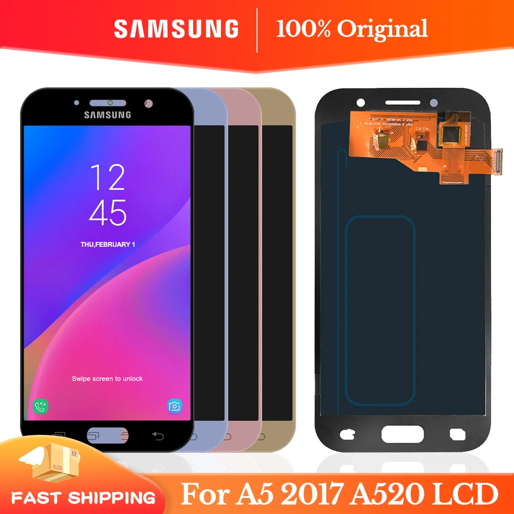 

6.0'' Original For SAMSUNG GALAXY A5 2017 A520 A520F A520K LCD Display with Touch Screen Digitizer Assembly Replacement Parts
