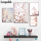 Nordic Минималистский парусиновая обувь с цветочным узором плакат Розовый Одуванчик Живопись Любовь художественная стена с цитатой современный домашний Гостиная украшения