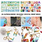 Форма с буквами от A до Z, алфавит и цифры, силиконовая форма, большая Прозрачная форма для смолы, формы для эпоксидной смолы для изготовления ювелирных изделий, подвесок, глиняные формы