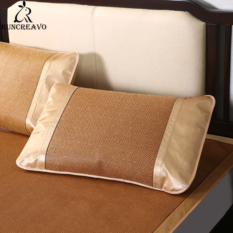 Summer Mat and Rattan 3-piece Single Double Dormitory Collapsible Bedding Sets Cool Mattress | Мебель