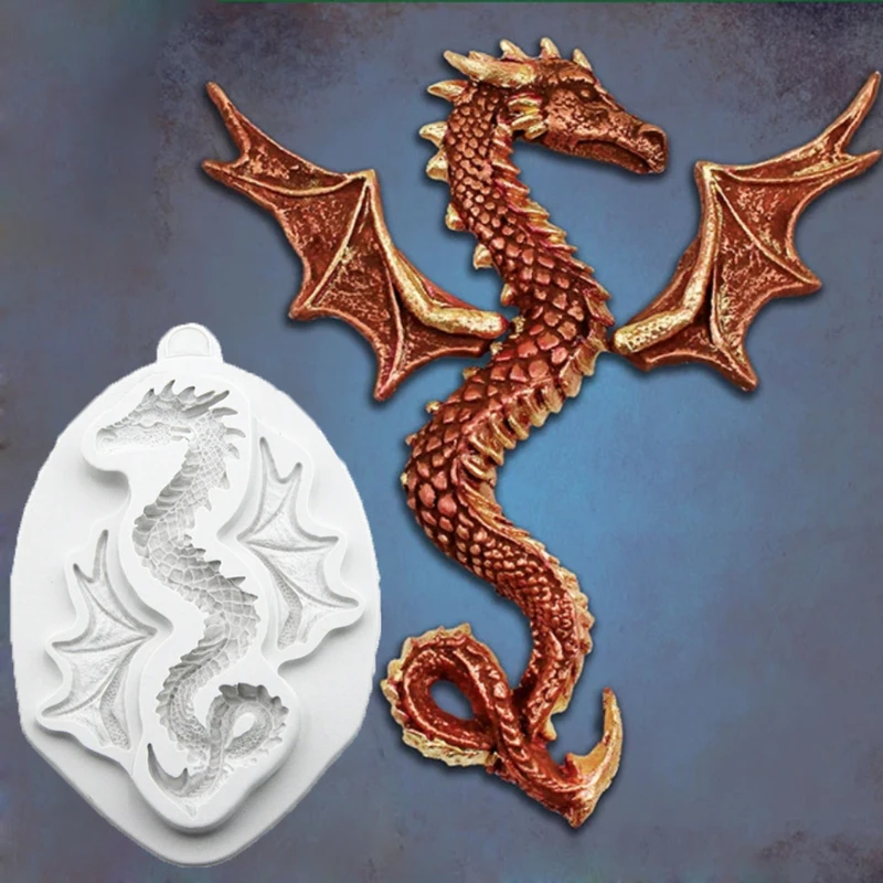 Змеиный Дракон силиконовые формы помадка торт украшения инструмент Gumpaste