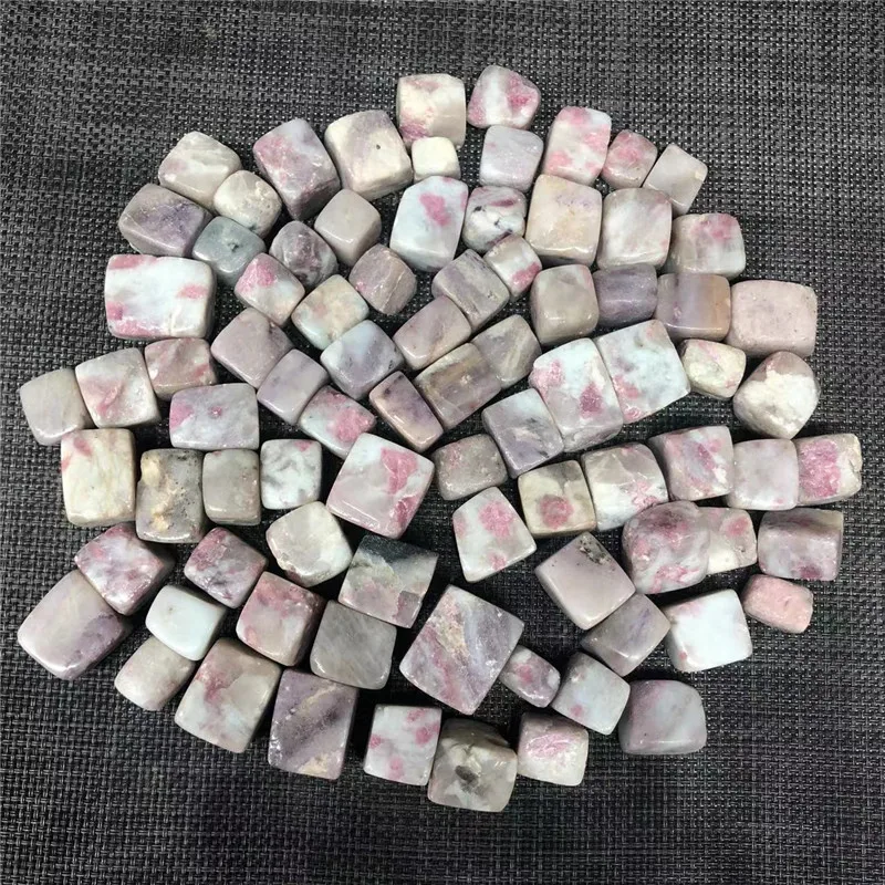 

100g Natural Carved Plum Blossom Tourmaline Cube Crystals Healing Stones For Home Decor