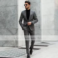 high quality mens one button formal suits blazer pants for men wedding suits prom formal bridegroom suit