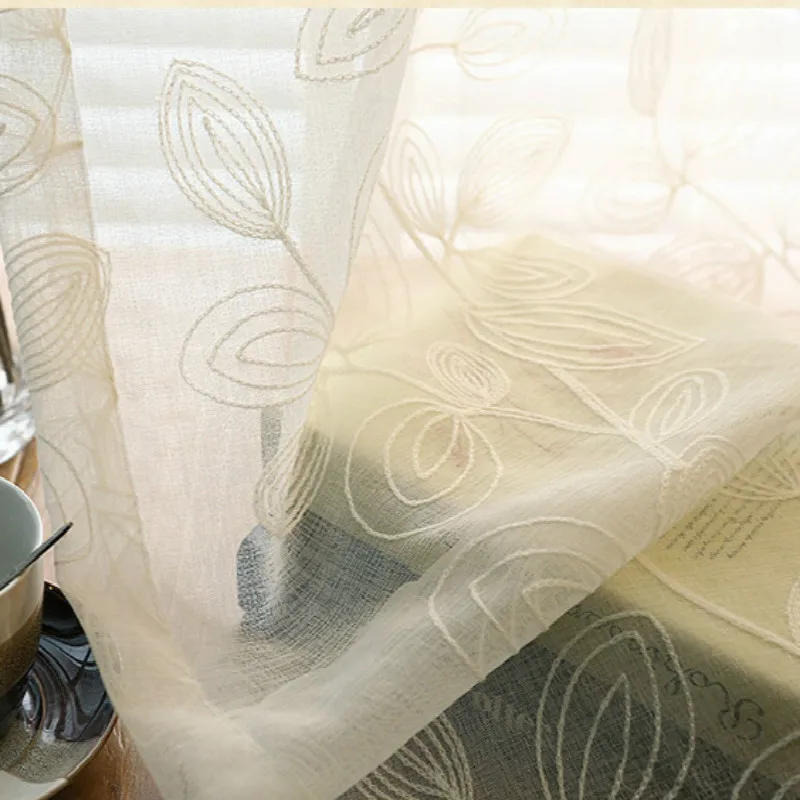 

Stock Floral Sheer Curtain Tulle For Bedroom Living Room Voile Blind