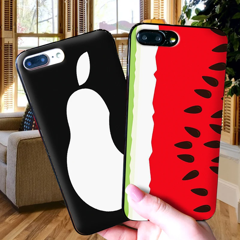 Чехол для iPhone XS Max XR с изображением вишни груши персика арбуза оранжевого цвета
