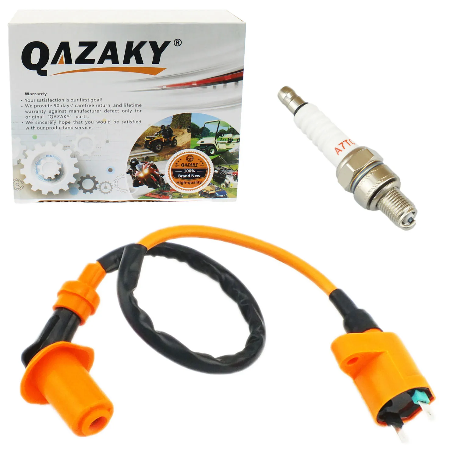 Катушка зажигания Свеча A7TC GY6 50cc 90cc 110cc 125cc 150cc Мотоцикл Скутер вездеход Картинг