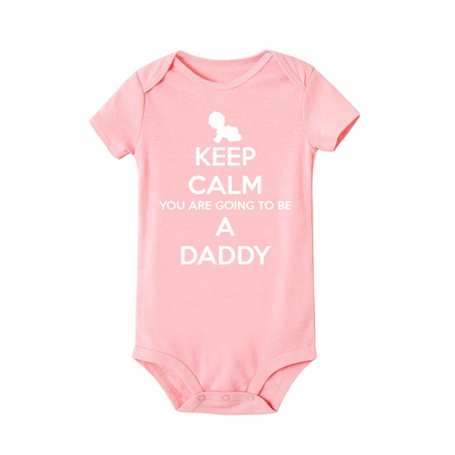 Комбинезон для новорожденных с принтом Keep the Clam You Going Be a Dad одежда маленьких