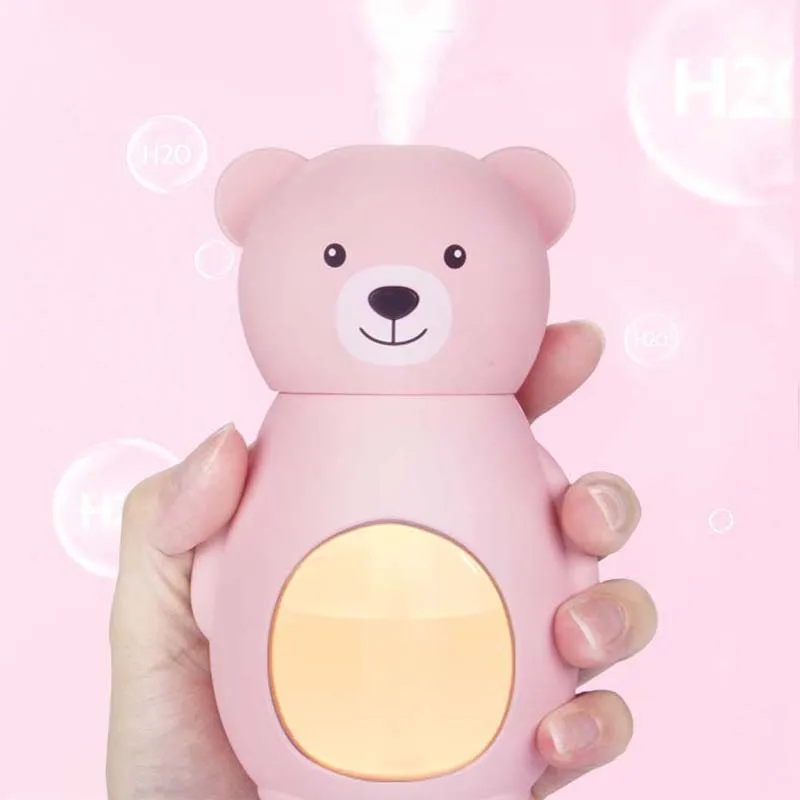 

Cute Bear Humidifier Diffuser USB Mist Maker Ultrasonic Air Humidifier for Car Bedroom Office Desktop Diffuser Water Sprayer