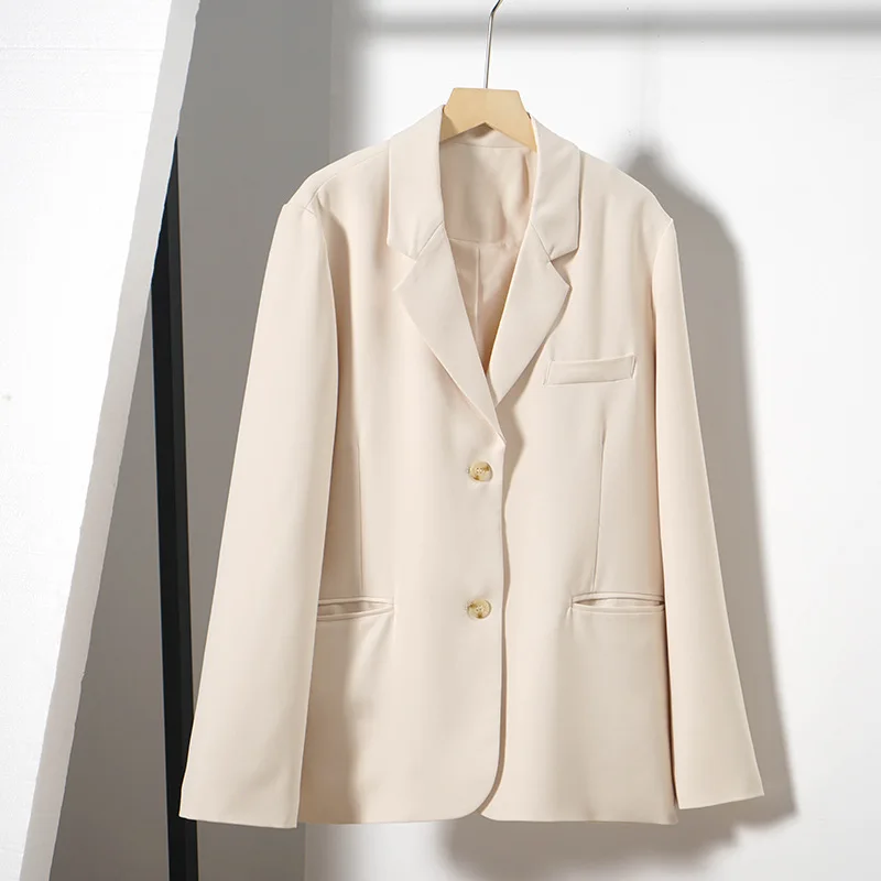 

Women Long Sleeve Blazer Single Breasted Solid Color Fashion Early Autumn OL Coat