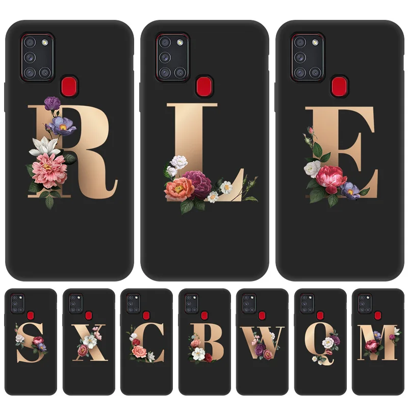 

For Samsung Galaxy A21S A21 S Case Soft Letters Galaxy A32 A40 A41 A30 A20 A42 A31 A3 2017 A320 Cover Soft TPU Cute Phone Cases