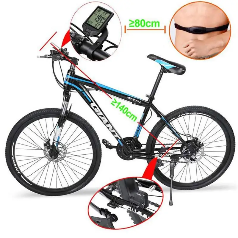 

1pcs LCD Cycling Wireless Computer with Heart Rate Backlight Cycling Rainproof Sensor Computer with Multifunctional V3J6