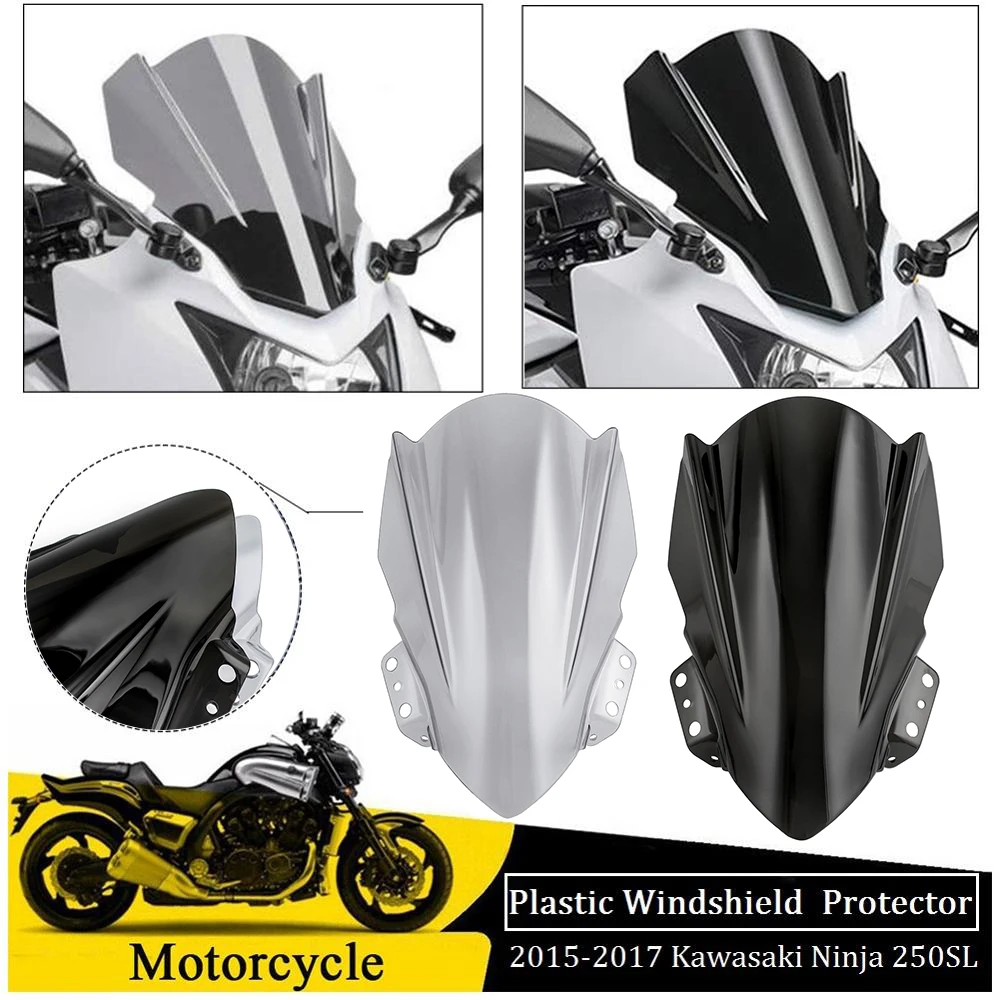 Для Kawasaki Ninja 250SL 2015-2021 2016 2017 мотоцикл спереди дымчатое лобовое стекло для ветра