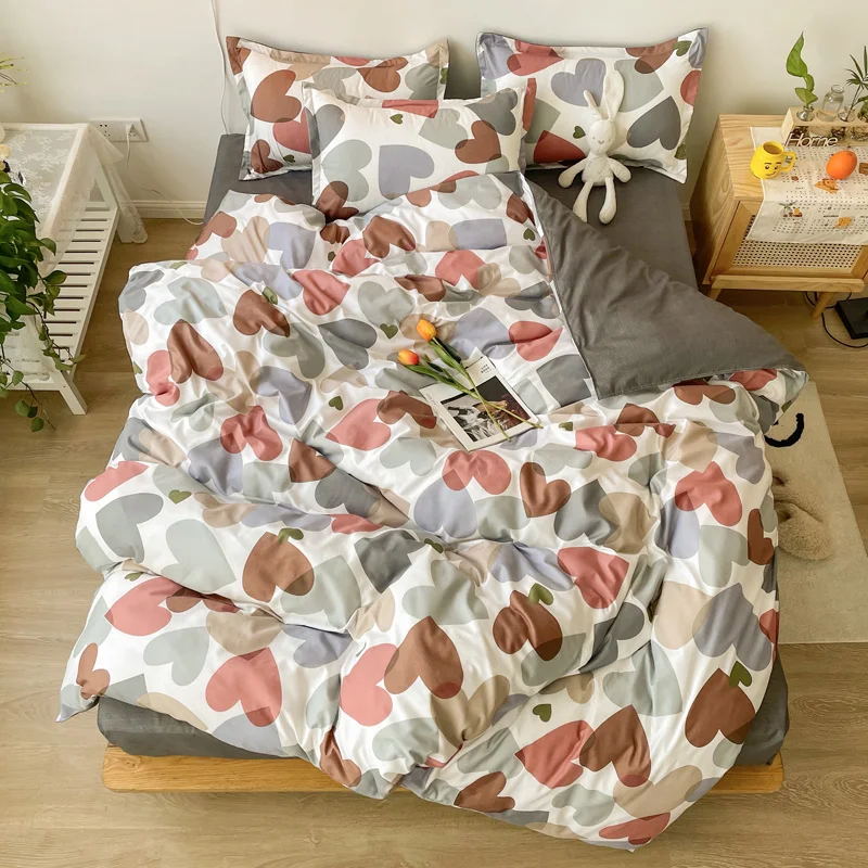 

Cartoon Bedding Set Modern Quilt Cover Pillowcase Warm Soft Bed Sets Twin Full Queen King Duvet Cover Sets Lovers Bedclothes