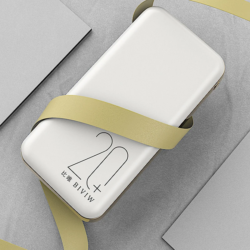 Band New power Bank 20000 mAh PD светодиодный цифровой дисплей с быстрой зарядкой портативный внешний аккумулятор для Xiaomi Mi9 - Цвет: White