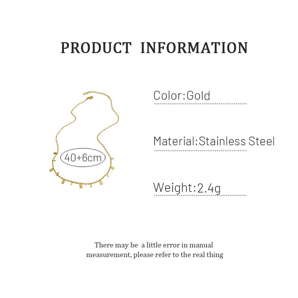 Монланшер Восхитительная Милая Тонкая Золотая Цепочка Чокеры Геометрические Чипсы Металлическое Ожерелье Минималистичные Трендовые Ожерелья Ювелирные Изделия.