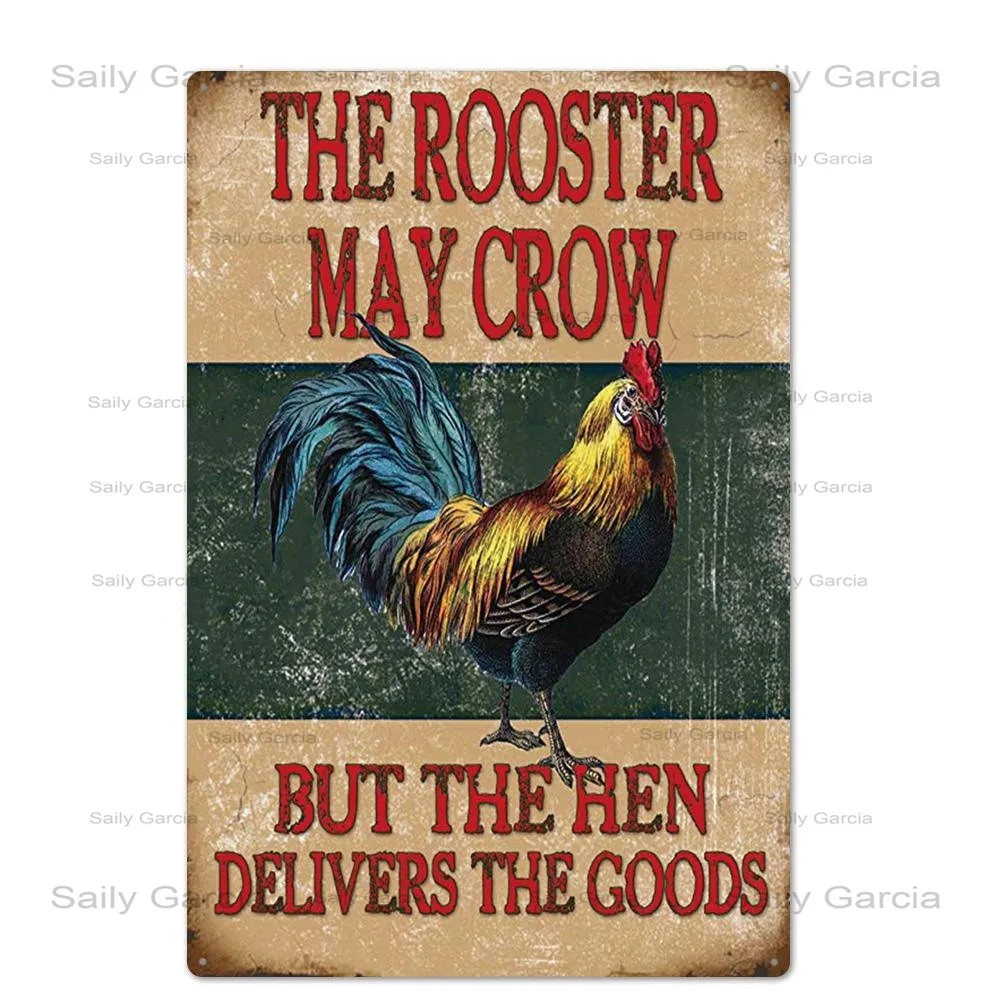 

Plate Tin Sign Plaque Sign Poster Home Decoration Vintage Poster Organic Hen Farm Metal Decor Metal