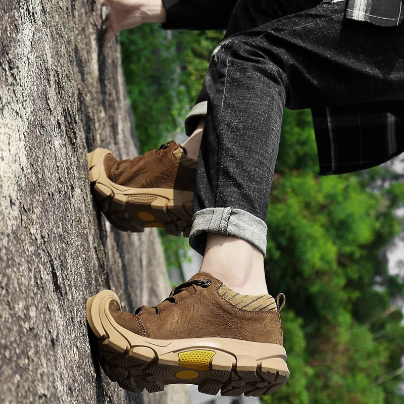 Мужская обувь из натуральной кожи на шнуровке Повседневная Уличная толстой