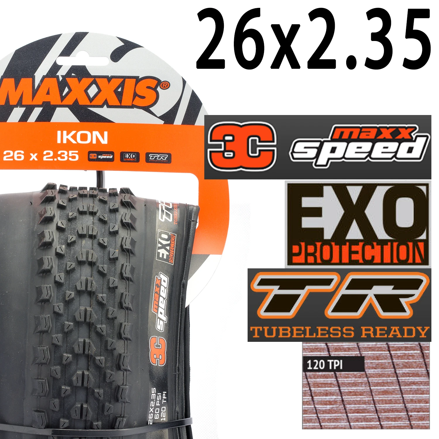 Складная шина для велосипеда MAXXIS IKON(M319RU) MTB 26x2.0/2.35 27 5x2 2 29x2.0/2.2|Велосипедные шины| |