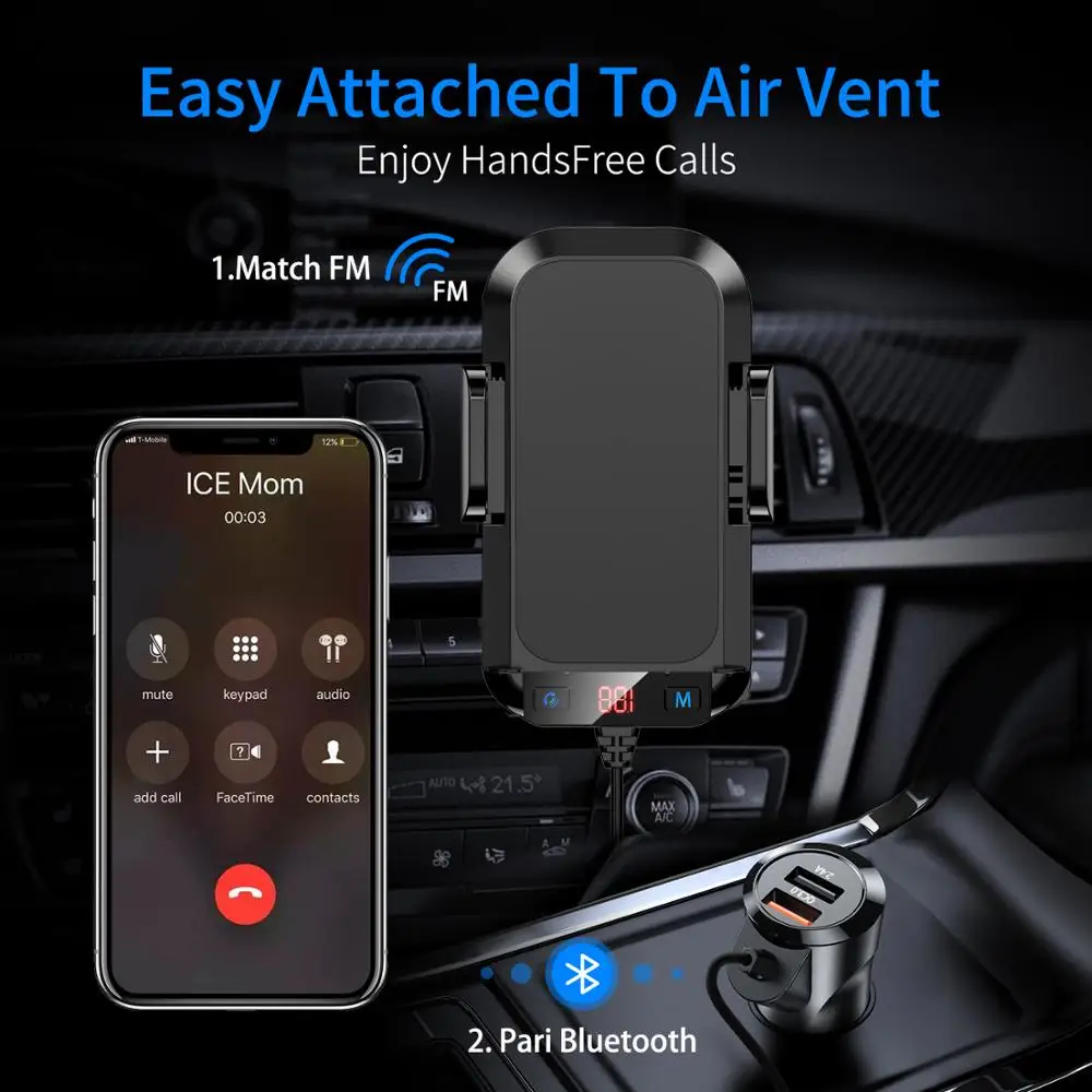 CDEN Автомобильный mp3 плеер приемник Bluetooth FM передатчик зарядное устройство для