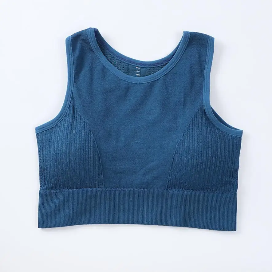 

Fashion Fitness Women's Workout Sports Bra Women Vest Backless Solid Quick Dry Running Gym Gather Shirts Hollow beauty back