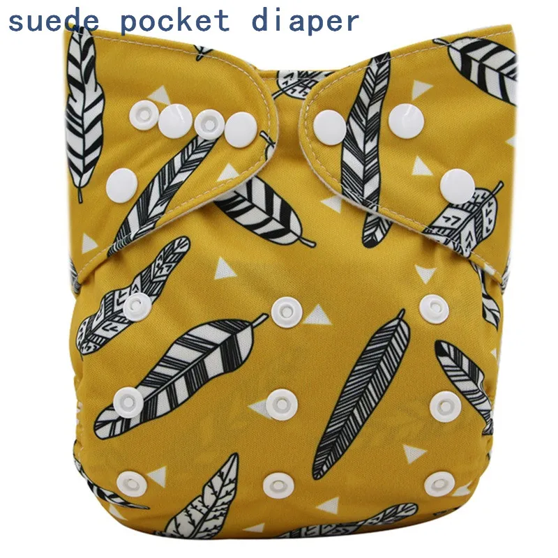 Ohbabyka все-в-одном AIO подгузники для новорожденных из ткани с бамбуковой вставкой и замшевыми подгузники с карманами водонепроницаемые детские подгузники - Цвет: OB143
