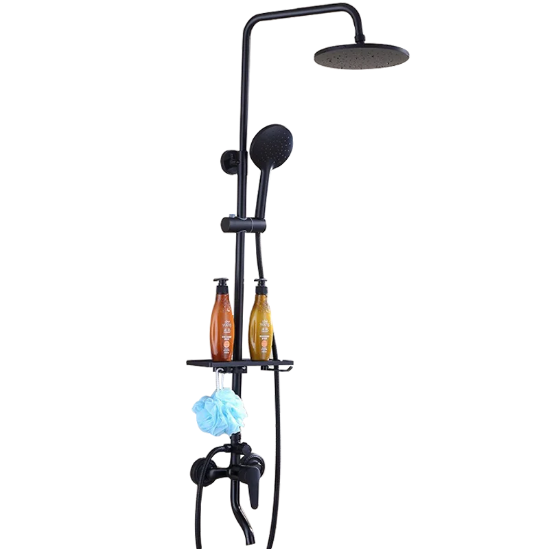 Душевой набор XAOZO для ванной комнаты черный бытовой медный смеситель душа