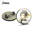 DRRR Durarara! 3way противостояние броши и булавки бронзовая Посеребренная Металлическая пуговица стеклянный кабошон с фото значки аниме ювелирные изделия