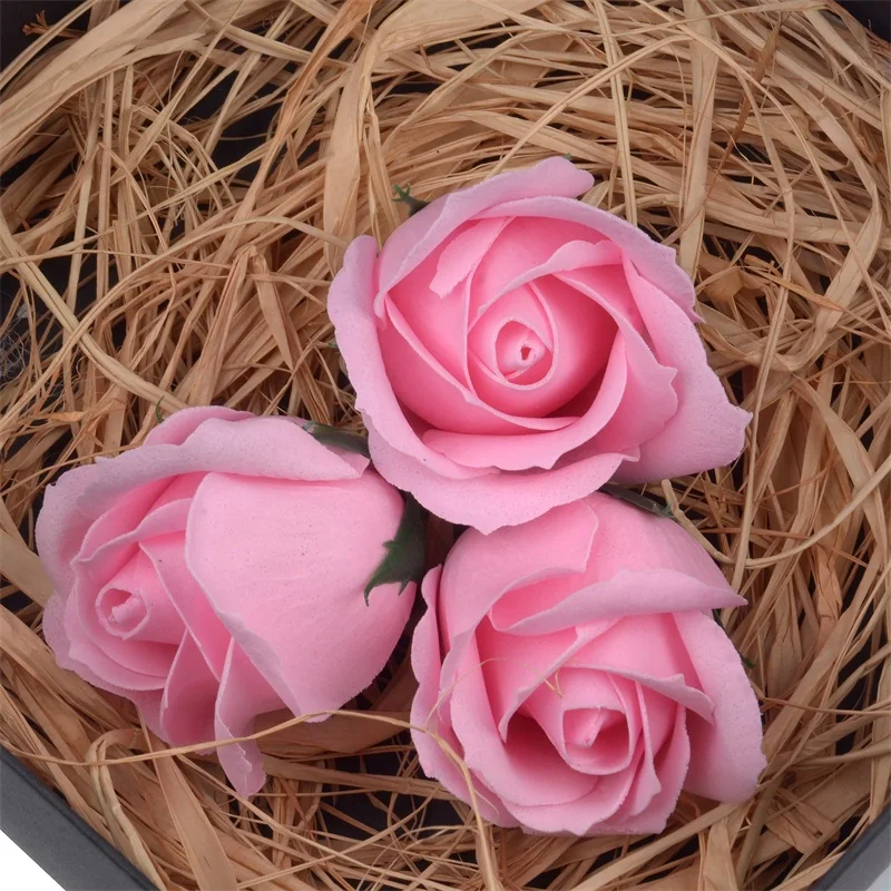 Недорогое мыло 5 см 50 шт. красивая головка розы подарок на свадьбу День Святого