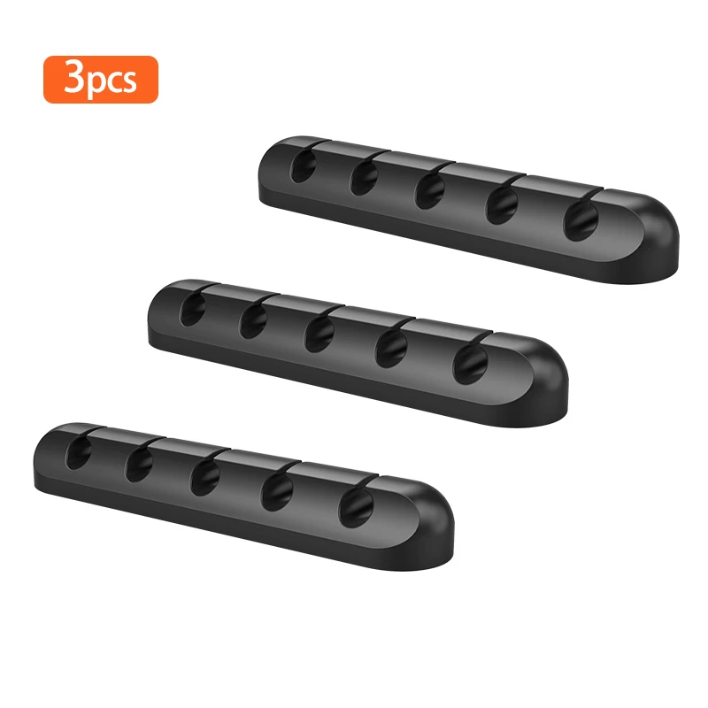 Rdxone, 5 шт., USB устройство для сматывания кабеля, настольный аккуратный Кабельный органайзер, зажимы для управления, держатель кабеля для мыши, наушников, наушников - Цвет: 5 Clips-3piece