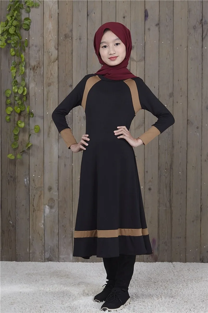 Платье мусульманское ТРАПЕЦИЕВИДНОЕ длинное с принтом | Тематическая одежда и