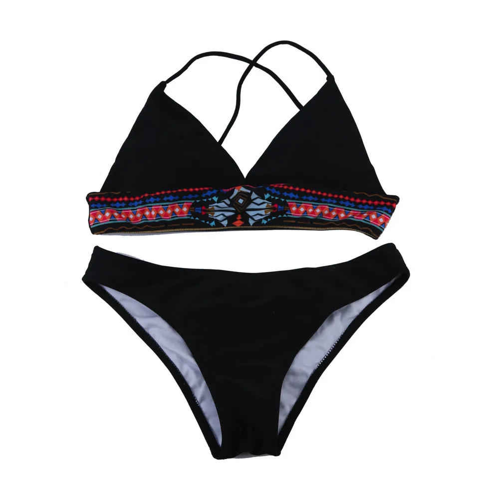 

Популярный Сексуальный винтажный женский купальник, комплект бикини, купальный костюм, женский купальник-танкини, купальник из двух предме...